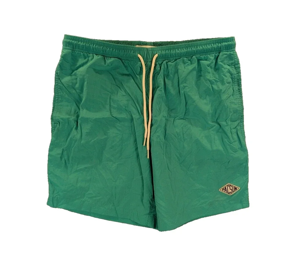 Pacsun Swim Trunks Mens Medium Nylon Teal Pocket Mesh Lining